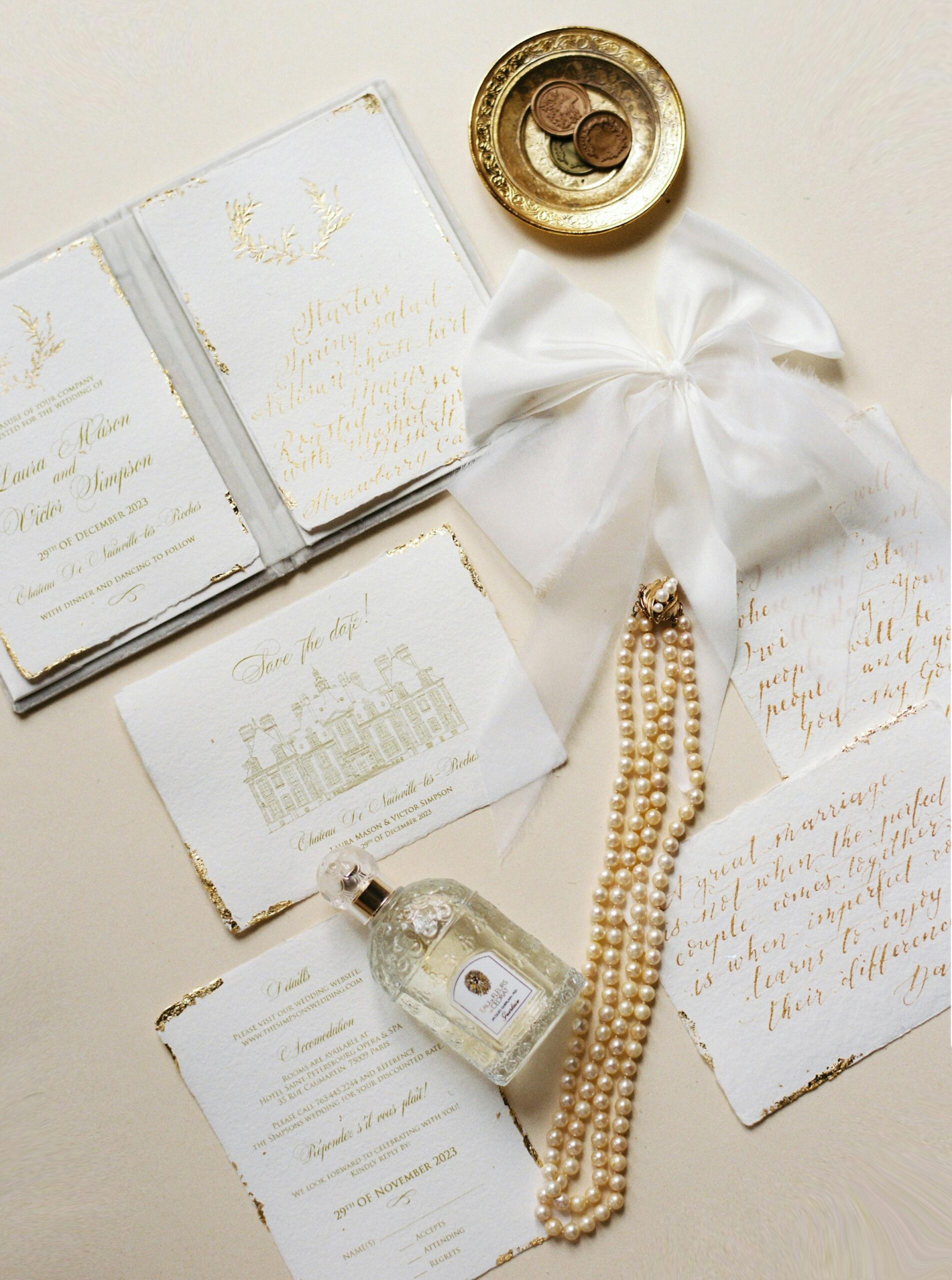 Table avec vœux de mariage grace à l'organisation de mariage de Joza 